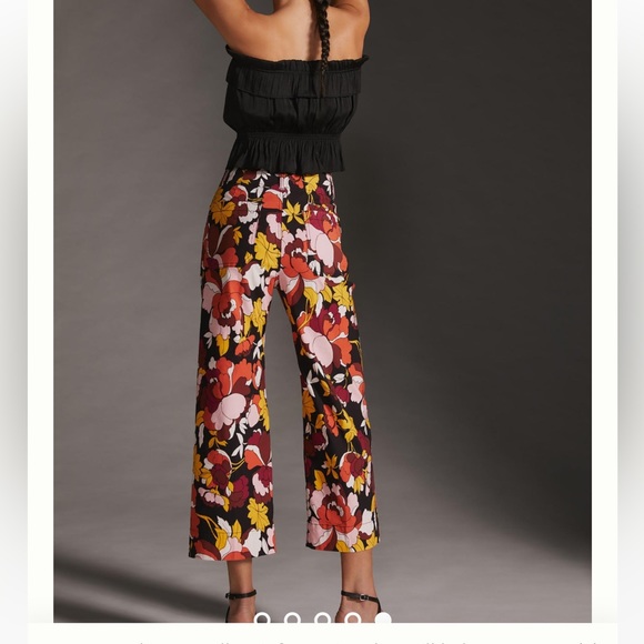 Anthropologie Maeve The Colette Cropped Wide Leg Trousers - Picture 3 of 6